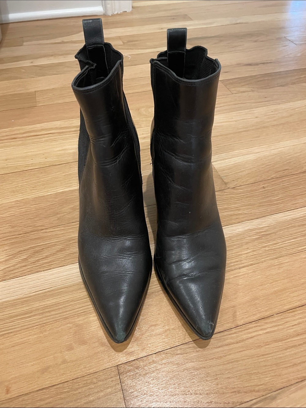 Kendall & Kylie Women’s Black Pointed Toe Ankle Boots - Classic Chelsea Style